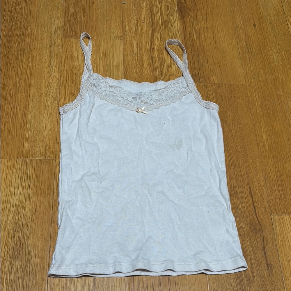 Elegant White Lace Trim Camisole